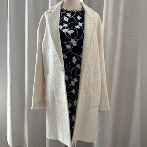 ZARA Zara Oversize Wool Blend Off White Jacket Blazer NWT, XS